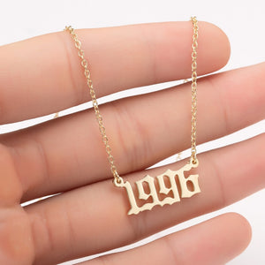 Birth Year Number Necklace