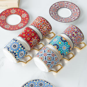 British Style Moroccan Coffee Cup and Saucer